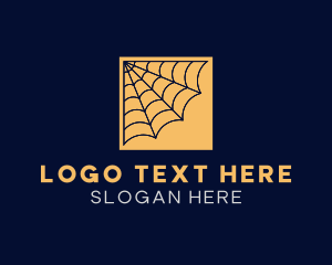 Haunted - Spider Web Pattern logo design