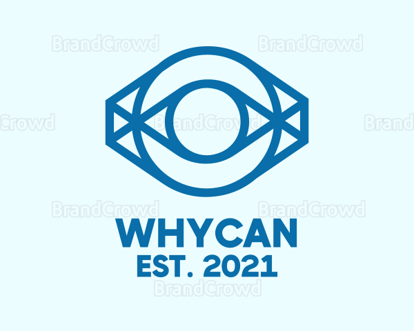 Blue Eye Outline Logo