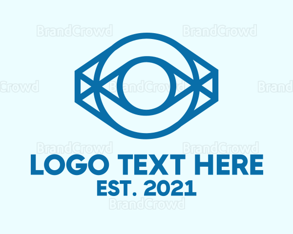 Blue Eye Outline Logo