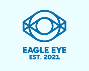 Blue Eye Outline  logo design