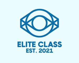 Outline - Blue Eye Outline logo design