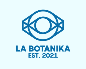 Ophthalmologist - Blue Eye Outline logo design