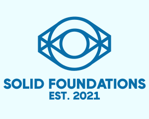 Blue - Blue Eye Outline logo design