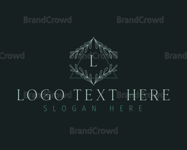 Floral Wreath Leaves Logo