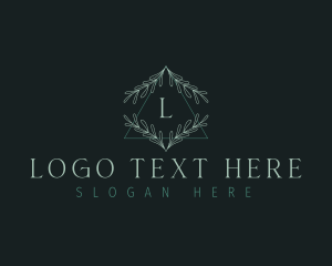 Decor - Floral Wreath Leaves logo design