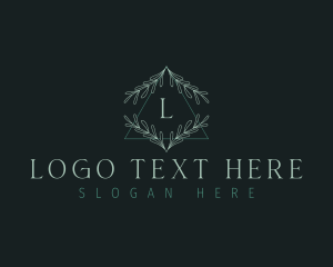Decor - Floral Wreath Leaves logo design