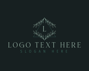 Floral Wreath Leaves Logo