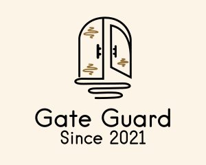 Gate - Monoline Entrance Gate logo design