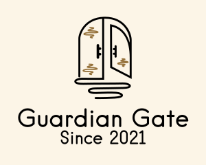 Gate - Monoline Entrance Gate logo design