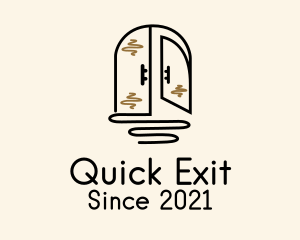 Exit - Monoline Entrance Gate logo design