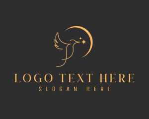 Avian - Aviary Hummingbird Moon logo design