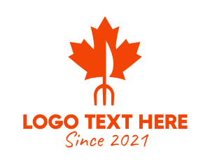 Red Triangle - Maple Leaf Cutlery logo design