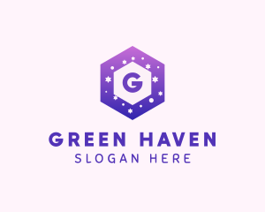 Starry Hexagon Nursery School logo design