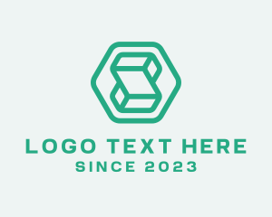 Cyber Security - Modern Geometric Technology logo design