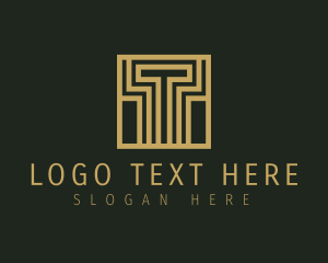 Law Firm - Luxury Business Letter T logo design