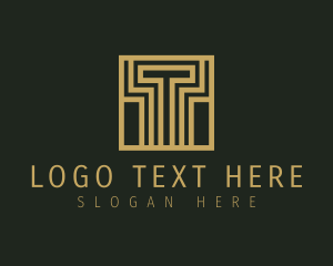 Interior Design - Luxury Business Letter T logo design
