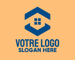 Blue House Hexagon Realtor Logo
