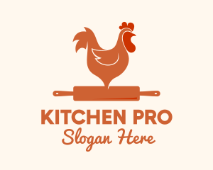 Chicken Rolling Pin logo design