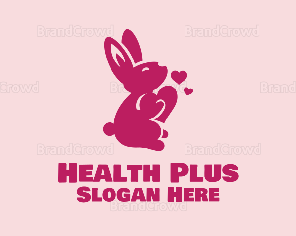 Love Heart Bunny Rabbit Logo