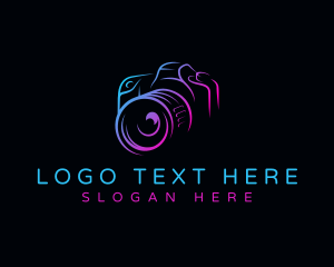 Vlogging - Shutter Camera Photographer logo design