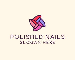 Creative Flower Nails  logo design