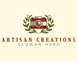 Floral Camera Photography Logo