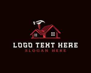 Laborer - Hammer Carpentry Construction logo design
