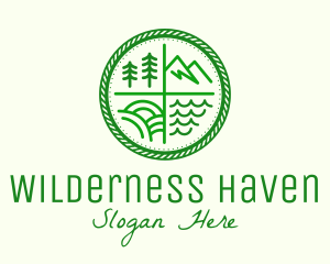 Survivalist - Outdoor Nature Badge logo design