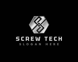 Hexagon Tech Letter S logo design