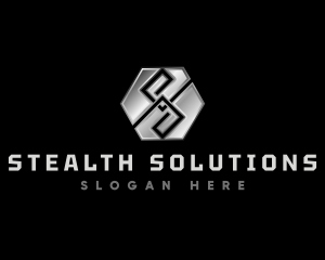 Hexagon Tech Letter S logo design