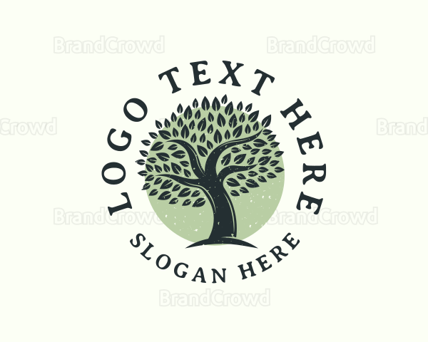 Nature Tree Leaves Logo