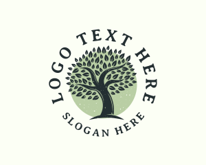 Vintage - Nature Tree Leaves logo design