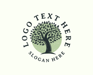 Nature Tree Leaves Logo
