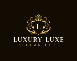 Luxury Crown Shield logo design