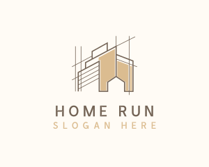 Home Builder Architect Contractor logo design