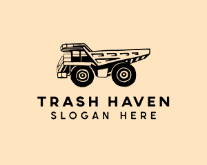 Construction Dump Truck Heavy Equipment logo design