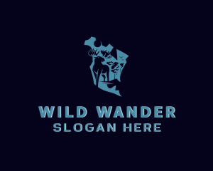 Safari Moose Wild logo design