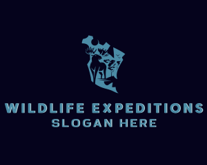 Safari - Safari Moose Wild logo design