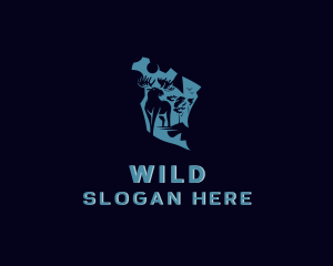 Safari Moose Wild logo design