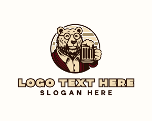 Pub - Bear Beer Pub logo design