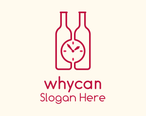 Clock Wine Bottle Logo