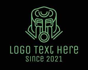 Artificial Intelligence - Game Robot Helmet logo design