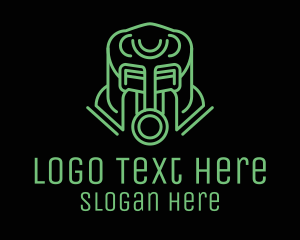 Game Robot Helmet Logo