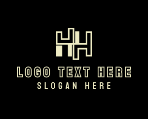 Letter H - Finance Firm Letter HH logo design