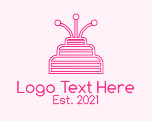 Bakery Shop - Pink Birthday Cake logo design