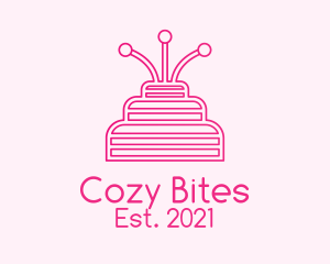 Comfort Food - Pink Birthday Cake logo design