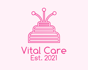 Cake Shop - Pink Birthday Cake logo design
