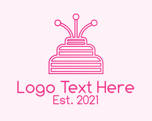 Birthday - Pink Birthday Cake logo design