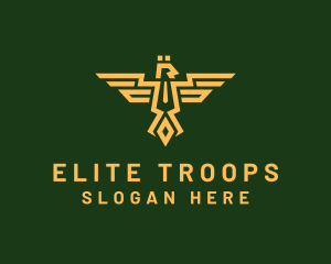 Troops - Eagle Army Crest logo design