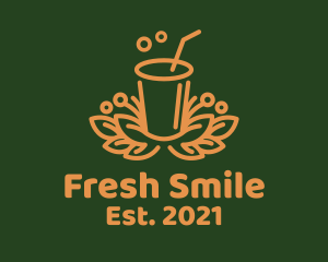 Fresh Orange Juice Drink logo design